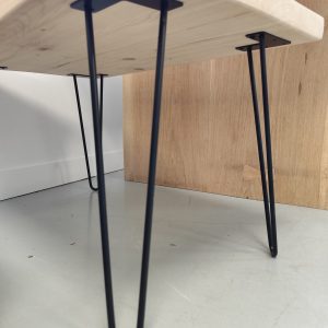 Pied de table Oblik – Acier noir triple tige bas (35x11 cm)