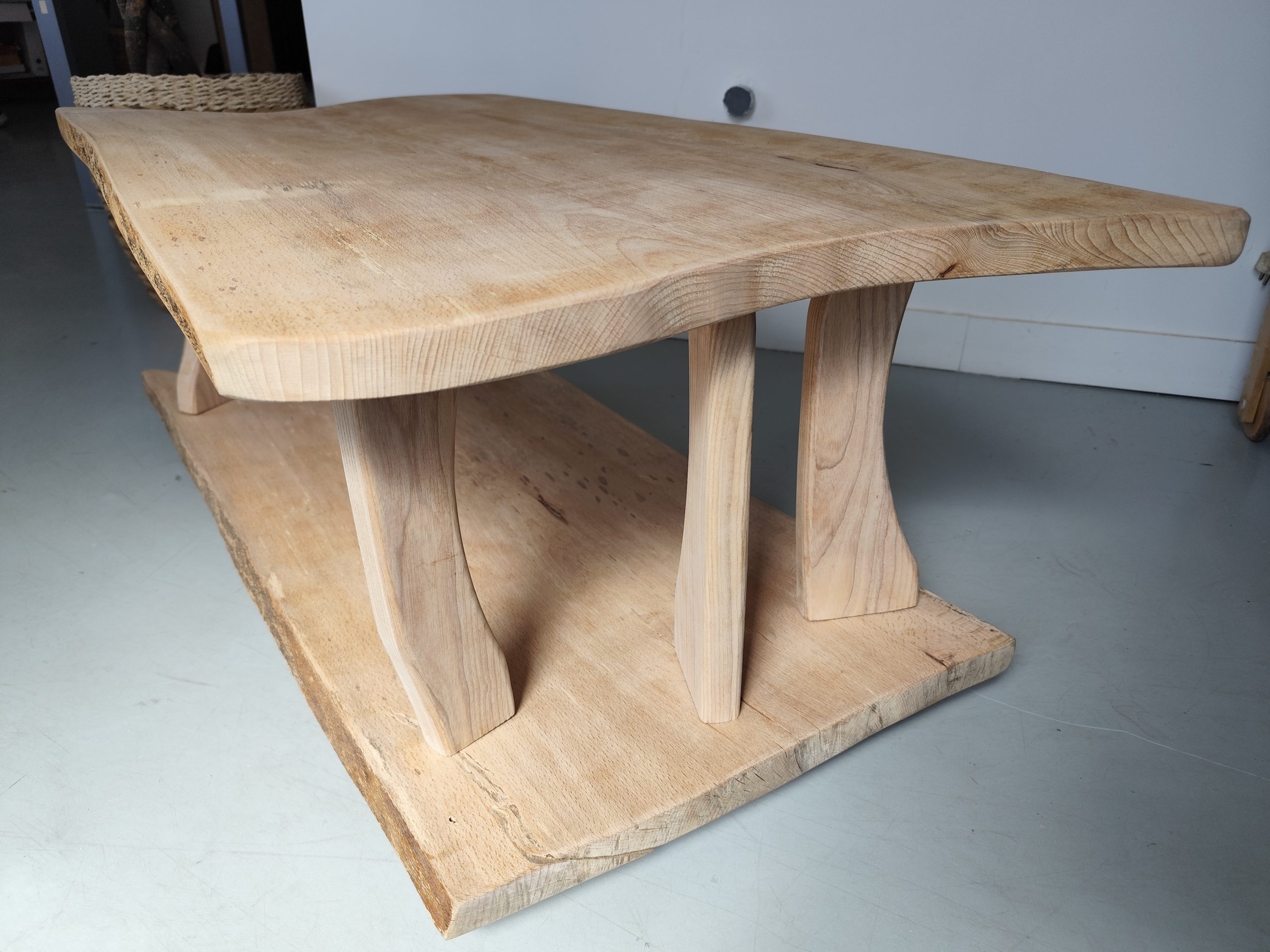 Double table basse Rameo – Chêne massif, modèle unique tout bois – Image 5