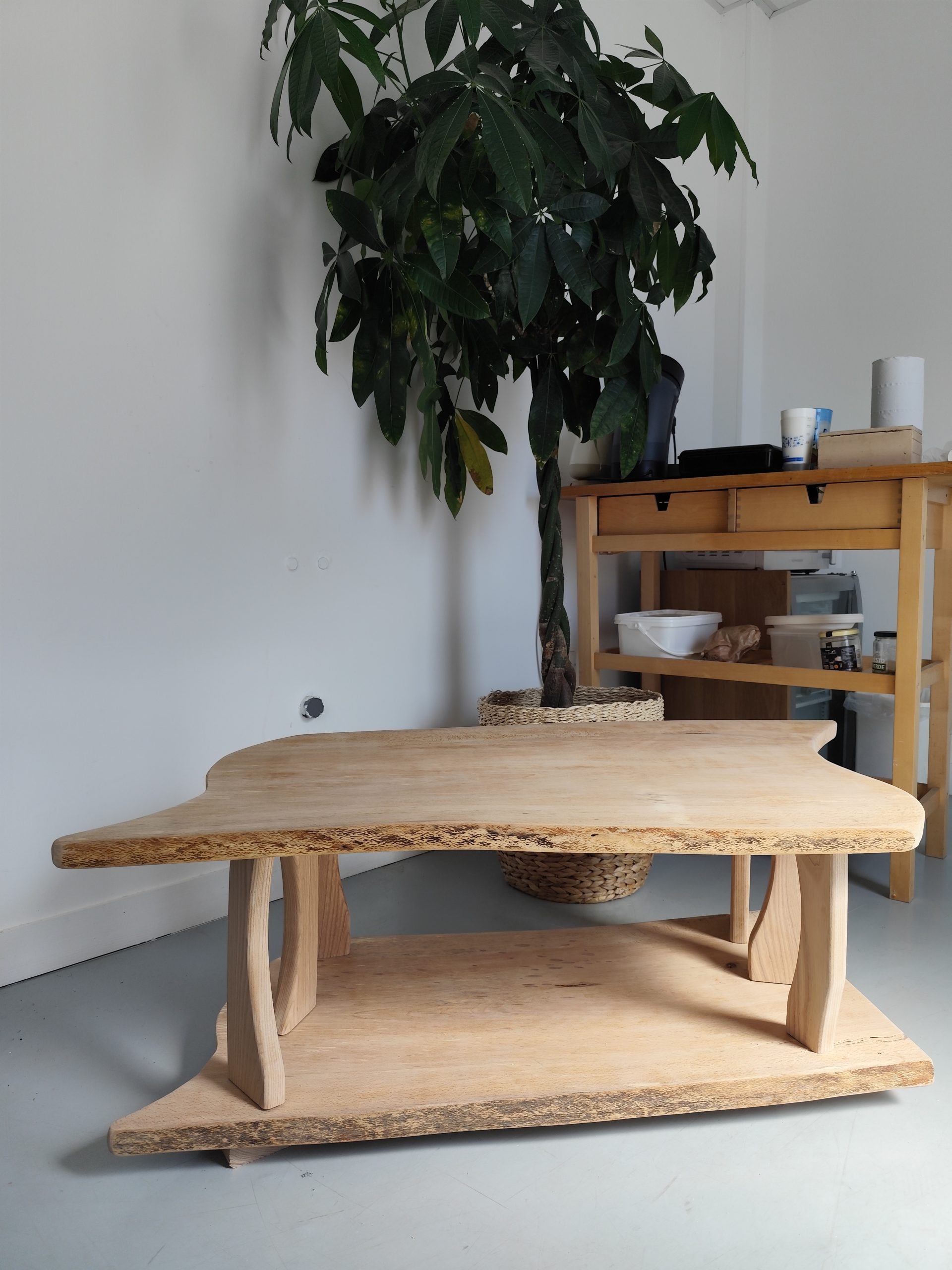 Double table basse Rameo – Chêne massif, modèle unique tout bois – Image 6
