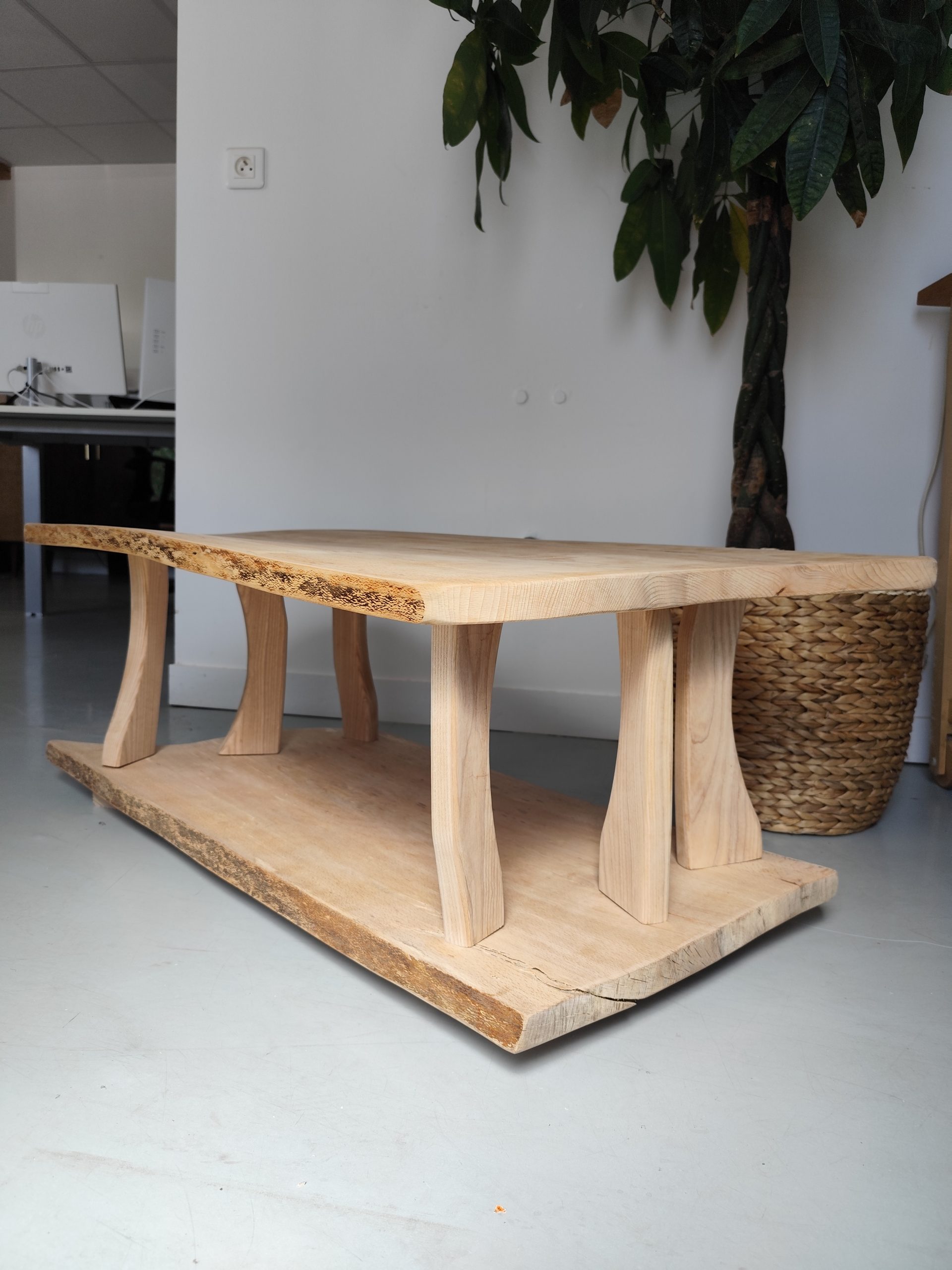Double table basse Rameo – Chêne massif, modèle unique tout bois – Image 3